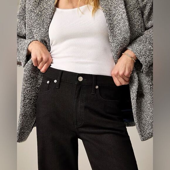 NWT J CREW Petite slim-wide jean in Black Rinse - Picture 5 of 7